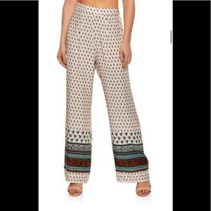 Iris Flower Print Palazzo Pants New with Tags